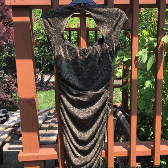 Gold sparkly Akira dress - Picture 6 of 14